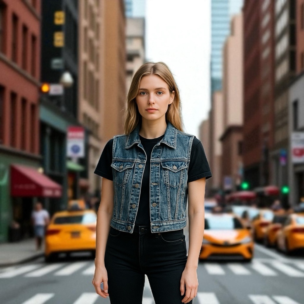 Cello Vintage Hue Denim Vest